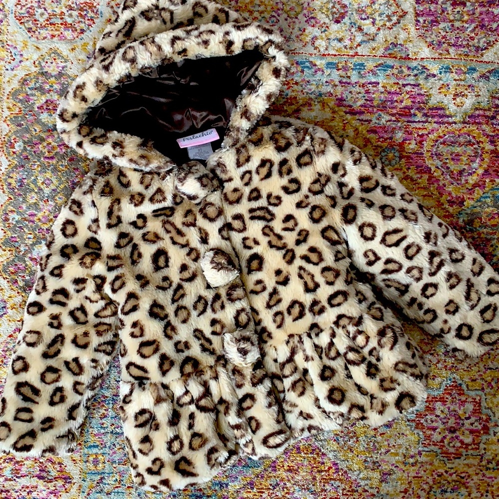 Leopard print winter coat